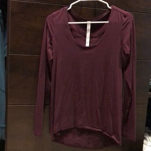 Lululemon long sleeve scoop neck size 6